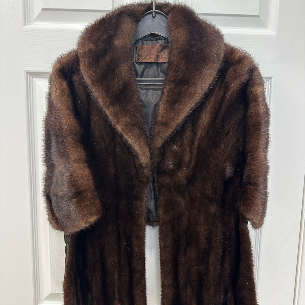 Vintage Mink Fur Shawl - Fuller’s Pasadena - Classic 1950s Hollywood Glamour